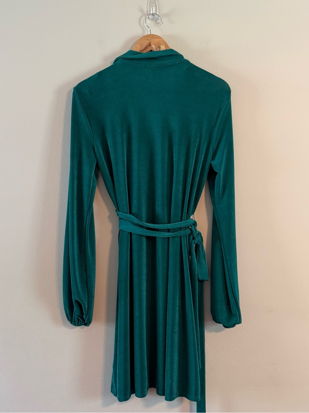 Wild Fable Green Velvet Wrap Robe Dress - Picture 5 of 9
